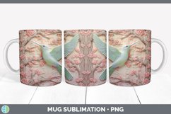 3D Hummingbird Bird Mug Wrap | Sublimation Coffee Cup Design Product Image 2