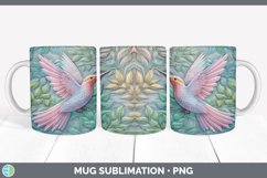 3D Hummingbird Bird Mug Wrap | Sublimation Coffee Cup Design Product Image 3