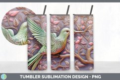 3D Hummingbird Bird Tumbler | Sublimation 3D Tumbler Wrap Product Image 4