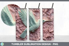 3D Hummingbird Bird Tumbler | Sublimation 3D Tumbler Wrap Product Image 5