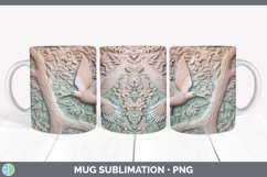 3D Hummingbird Bird Mug Wrap | Sublimation Coffee Cup Design Product Image 6