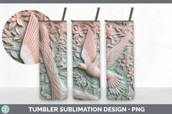 3D Hummingbird Bird Tumbler | Sublimation 3D Tumbler Wrap Product Image 6