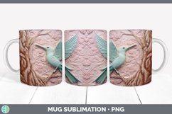 3D Hummingbird Bird Mug Wrap | Sublimation Coffee Cup Design Product Image 7