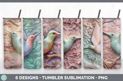 3D Hummingbird Bird Tumbler | Sublimation 3D Tumbler Wrap Product Image 1