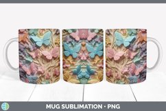 3D Butterflies Mug Wrap | Sublimation Coffee Cup Designs Bun Product Image 7