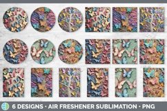 3D Butterflies Air Freshener | Sublimation Car Freshener Des Product Image 2