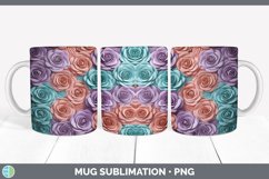 3D Rose Flowers Mug Wrap | Sublimation Coffee Cup Designs Bu Product Image 3