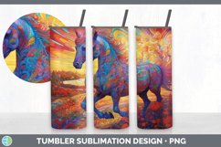 Psychedelic Horse Flowers Tumbler | Sublimation 20 oz Skinny Product Image 7