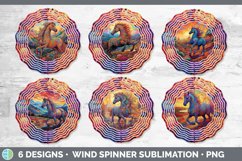 Psychedelic Horse Flowers Wind Spinner | Sublimation Spinner Product Image 2