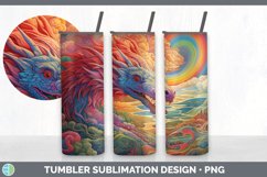 Psychedelic Dragon Flowers Tumbler | Sublimation 20 oz Skinn Product Image 5