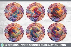 Psychedelic Dragon Flowers Wind Spinner | Sublimation Spinne Product Image 2