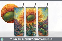 Psychedelic Sunflower Flowers Tumbler | Sublimation 20 oz Sk Product Image 4