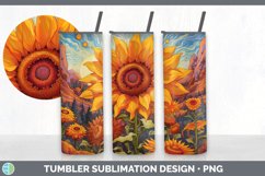 Psychedelic Sunflower Flowers Tumbler | Sublimation 20 oz Sk Product Image 5