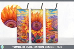 Psychedelic Sunflower Flowers Tumbler | Sublimation 20 oz Sk Product Image 6