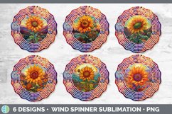 Psychedelic Sunflower Flowers Wind Spinner | Sublimation Spi Product Image 2
