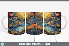 Psychedelic Butterflies Mug Wrap | Sublimation Coffee Cup De Product Image 2