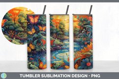 Psychedelic Butterflies Tumbler | Sublimation 20 oz Skinny T Product Image 2