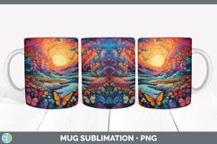 Psychedelic Butterflies Mug Wrap | Sublimation Coffee Cup De Product Image 3