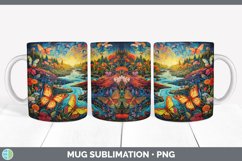 Psychedelic Butterflies Mug Wrap | Sublimation Coffee Cup De Product Image 4