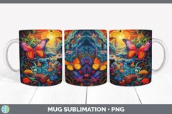 Psychedelic Butterflies Mug Wrap | Sublimation Coffee Cup De Product Image 6