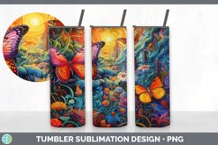 Psychedelic Butterflies Tumbler | Sublimation 20 oz Skinny T Product Image 6