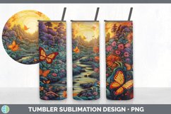 Psychedelic Butterflies Tumbler | Sublimation 20 oz Skinny T Product Image 7