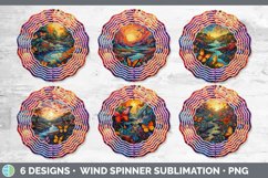 Psychedelic Butterflies Wind Spinner | Sublimation Spinner D Product Image 2