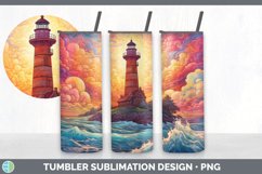 Psychedelic Lighthouse Tumbler | Sublimation 20 oz Skinny Tu Product Image 7