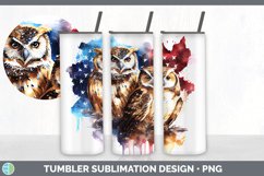 Patriotic Owl Bird Tumbler | Sublimation 20 oz Skinny Tumble Product Image 7