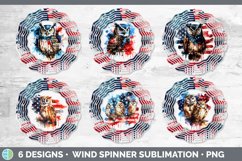 Patriotic Owl Bird Wind Spinner | Sublimation Spinner Design Product Image 2