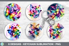 Rainbow Butterflies Keychain Bundle | Keyring Sublimation De Product Image 2