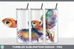 Rainbow Elf Owl Tumbler | Sublimation 20 oz Skinny Tumbler D Product Image 3