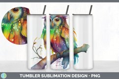 Rainbow Elf Owl Tumbler | Sublimation 20 oz Skinny Tumbler D Product Image 5