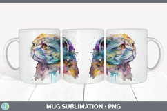 Rainbow Scottish Fold Cat Mug Sublimation | Coffee Cup Backg Product Image 2