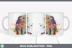 Rainbow Scottish Fold Cat Mug Sublimation | Coffee Cup Backg Product Image 3