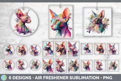 Rainbow Cats Car Air Freshener Sublimation Mega Bundle Product Image 17