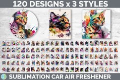 Rainbow Cats Car Air Freshener Sublimation Mega Bundle Product Image 1
