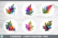Rainbow Cedar Needles Round Coaster | Sublimation Coaster De Product Image 2