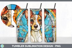 Stained Glass Fox Terrier Dog Tumbler | Sublimation 20 oz Sk Product Image 4