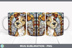 Stained Glass Fox Terrier Dog Mug Wrap | Sublimation Coffee Product Image 5