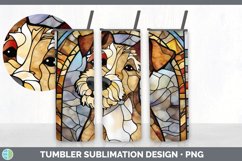 Stained Glass Fox Terrier Dog Tumbler | Sublimation 20 oz Sk Product Image 5