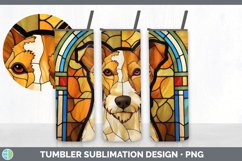 Stained Glass Fox Terrier Dog Tumbler | Sublimation 20 oz Sk Product Image 6
