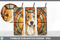 Stained Glass Fox Terrier Dog Tumbler | Sublimation 20 oz Sk Product Image 7
