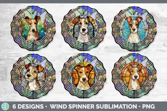 Stained Glass Fox Terrier Dog Wind Spinner | Sublimation Spi Product Image 2
