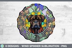 Cane Corso Stained Glass Dog Wind Spinner Sublimation Product Image 1
