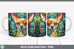 Stained Glass Chihuahua Dog Mug Wrap | Sublimation Coffee Cu Product Image 4