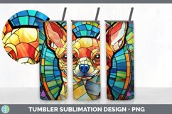 Stained Glass Chihuahua Dog Tumbler | Sublimation 20 oz Skin Product Image 4