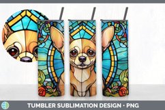 Stained Glass Chihuahua Dog Tumbler | Sublimation 20 oz Skin Product Image 5