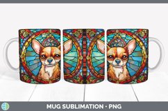 Stained Glass Chihuahua Dog Mug Wrap | Sublimation Coffee Cu Product Image 6