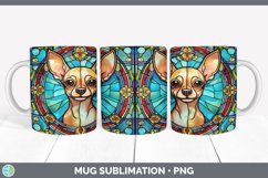 Stained Glass Chihuahua Dog Mug Wrap | Sublimation Coffee Cu Product Image 7